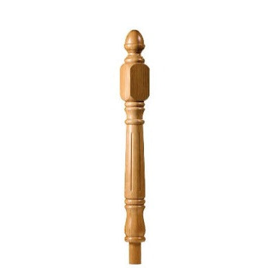 Achill Short Square Fluted Newel Post - Woodworkers.ie - 