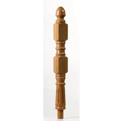 Achill double square fluted newel post
