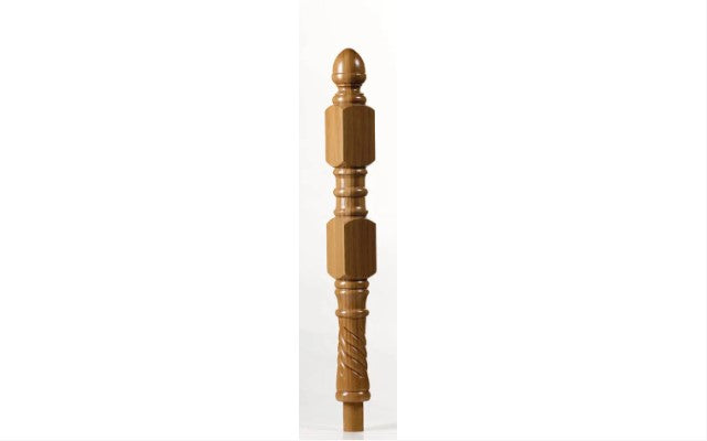 Achill double square roped newel post