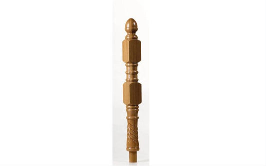 Achill double square roped newel post - Woodworkers.ie - 