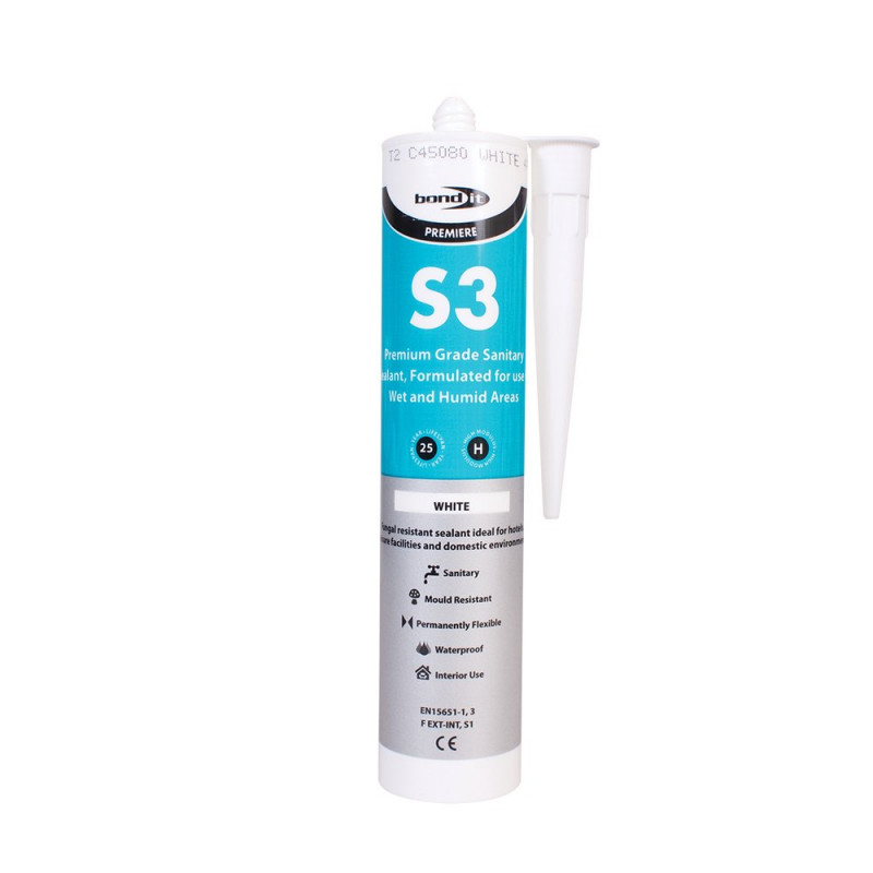 BOND IT SANITARY SILICONE CLR - Woodworkers.ie - 