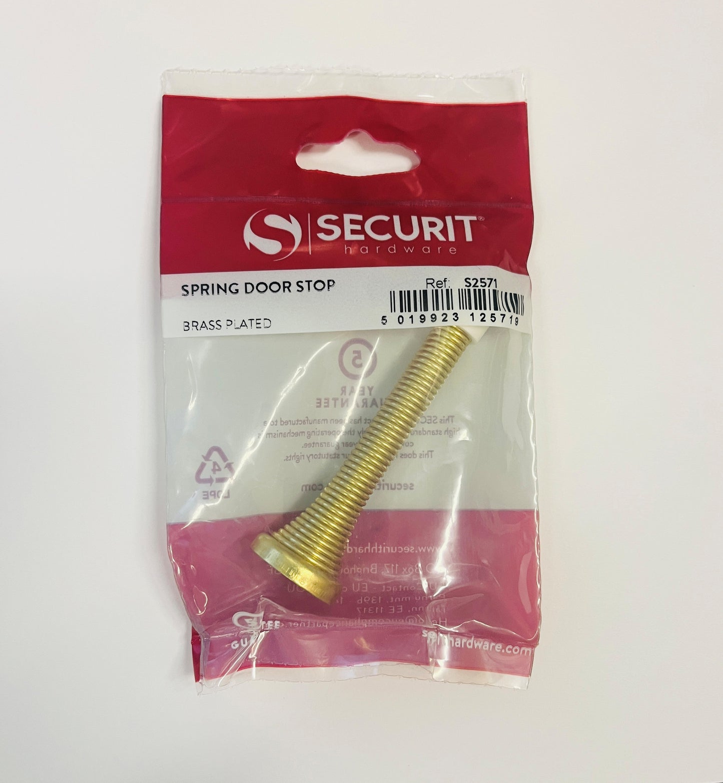 SPRING DOOR STOP CP 75MM