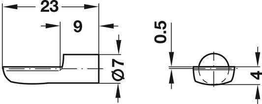 BRASS SHELF STUD 7MM 28201505 - Woodworkers.ie - 
