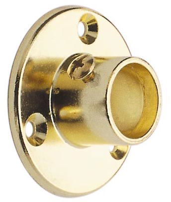 Brass Rail Ends 19Mm (X3/4") Rod Sockets - Woodworkers.ie - 