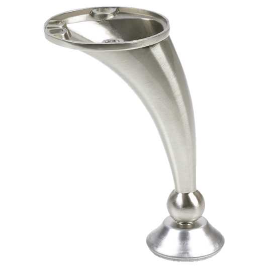 Brushed Nickel 120Mm Furniture Leg Set 4 - Woodworkers.ie - 