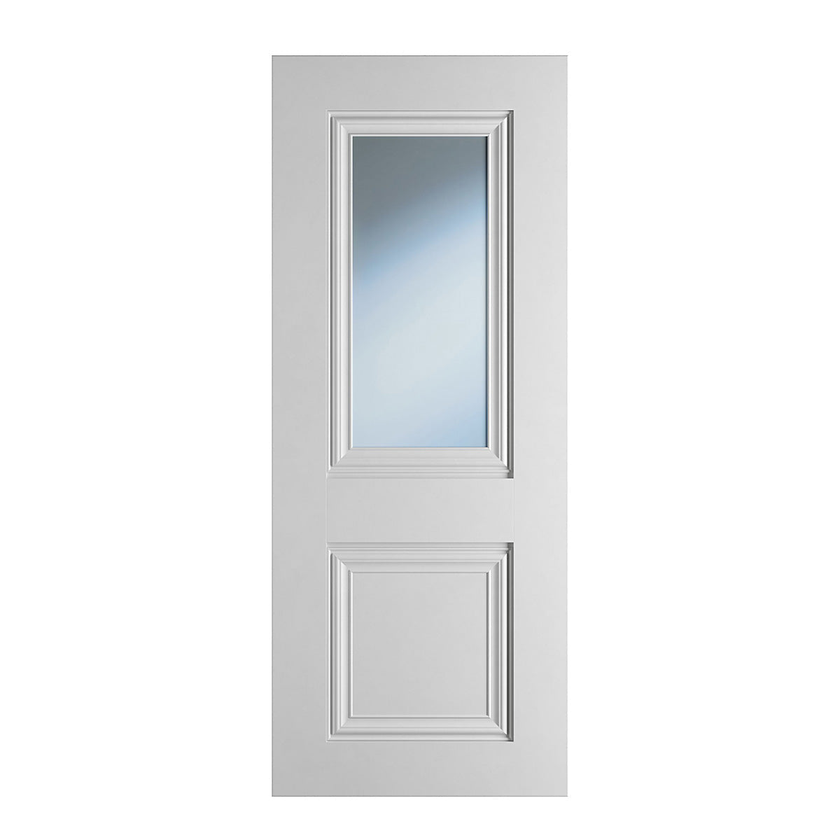 CAROLINA 2P CLEAR GLASS WHITE PRIMED DOOR - Woodworkers.ie - 