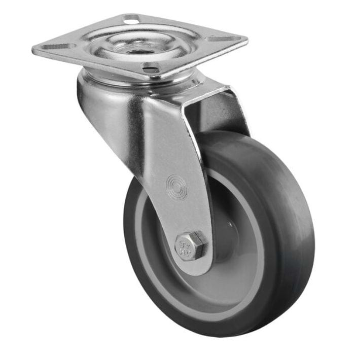 Transport Castor 75mm Swivel, Fixed, Brake  60kg Grey ( 3 VARIANTS )