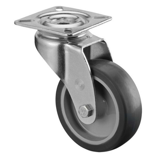 Transport Castor 75mm Swivel, Fixed, Brake  60kg Grey ( 3 VARIANTS )