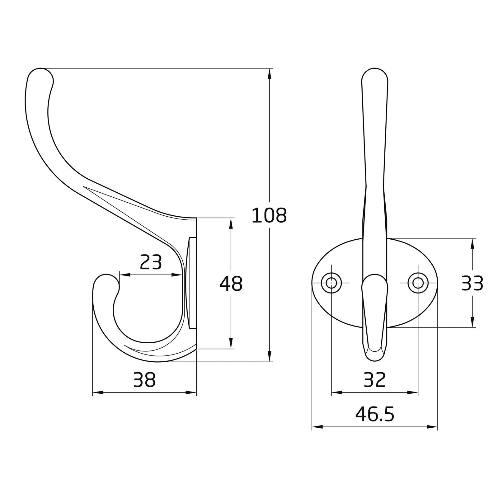 CHROME HAT-COAT HOOKS - Woodworkers.ie - 