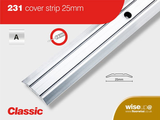 COVER STRIP 25MM  SIMBRASS 2.7M - Woodworkers.ie - 