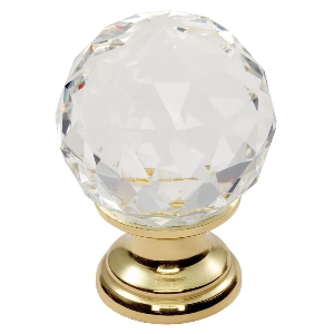 Crystal Cut Knob 35mm Ctc Chrome/Brass ( 2 VARIANTS )