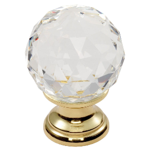 Crystal Cut Knob 35mm Ctb Brass - Woodworkers.ie - 