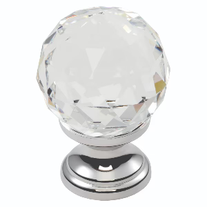 Crystal Cut Knob 35mm Ctc Chrome/Brass ( 2 VARIANTS )