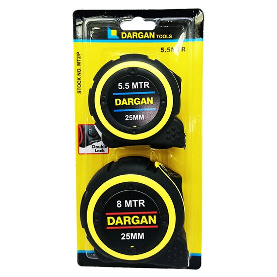 DARGAN 2PK TAPE 5.5M AND 8M - Woodworkers.ie - 
