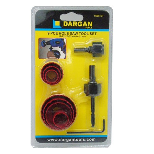 DARGAN HOLESAW SET 9PCE