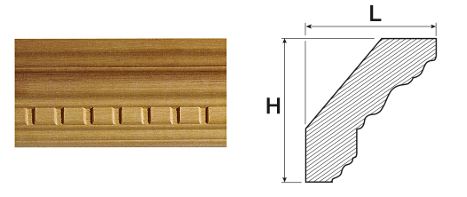 DENTAL CORNICE MOULD  2440MM - Woodworkers.ie - 