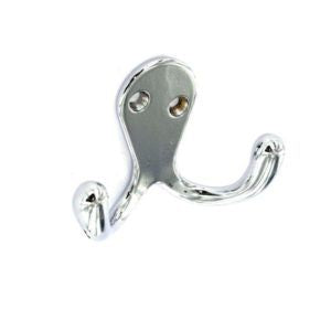 DOUBLE ROBE HOOK CHROME - Woodworkers.ie - 