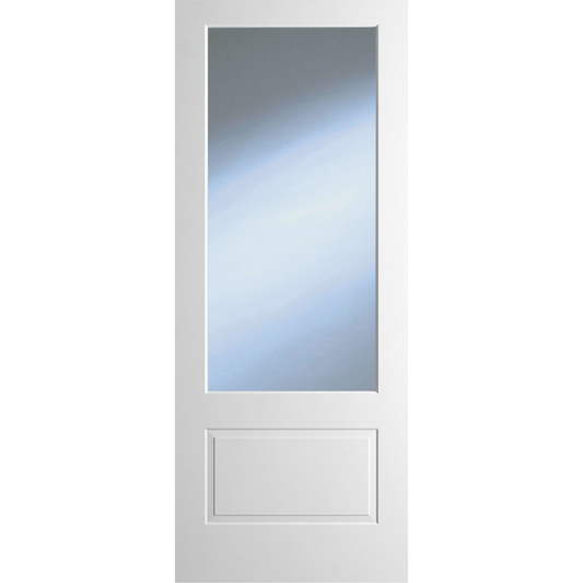 DOVER 1P/1L CLEAR GLAZED WHITE PRIMED DOOR - Woodworkers.ie - 