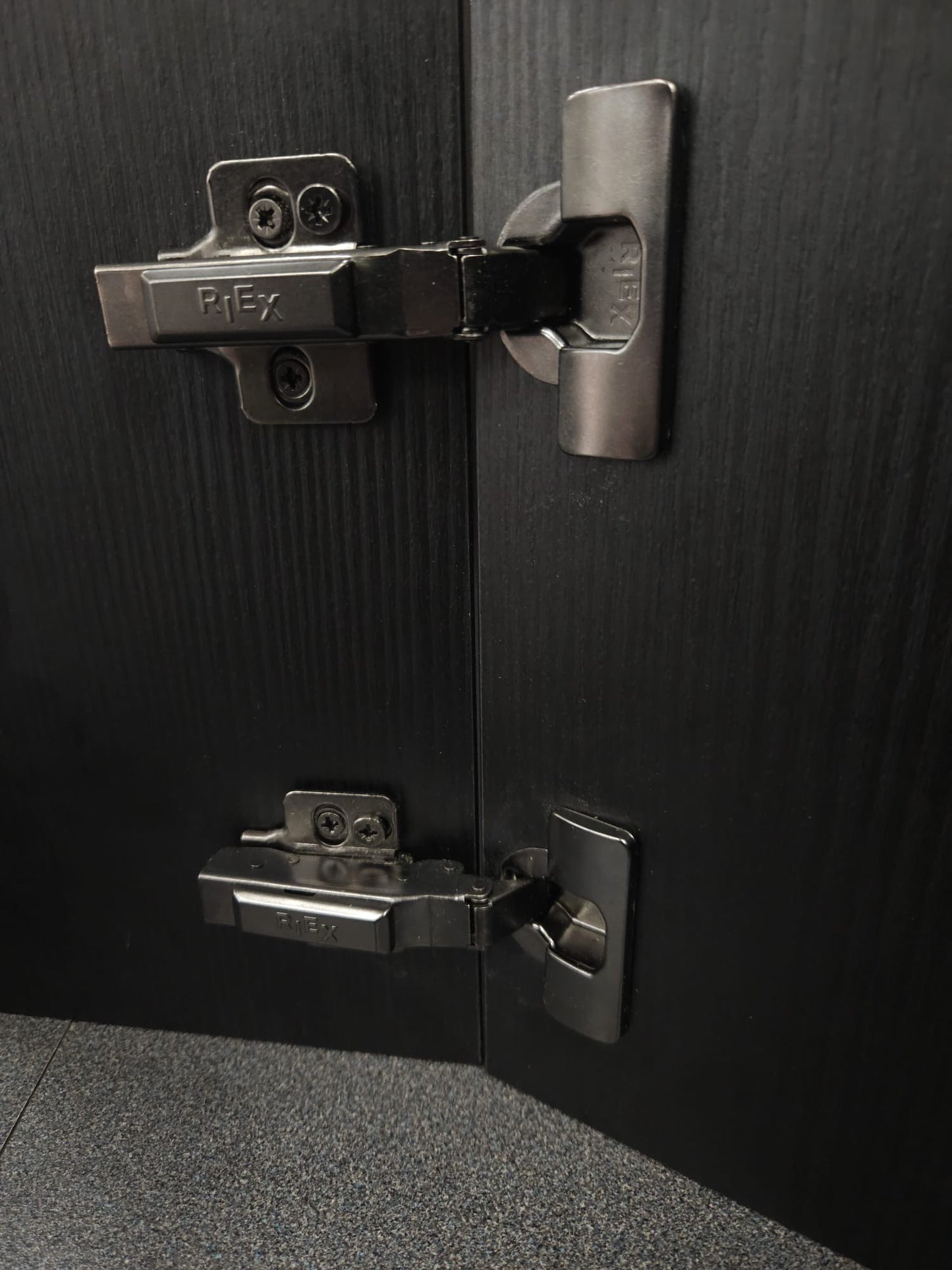 Dark Grey soft close cabinet hinges