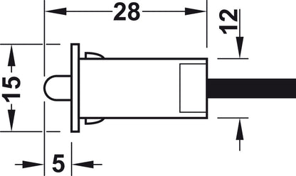 Door Contact Switch, for use with Loox LED Lights - Woodworkers.ie - 
