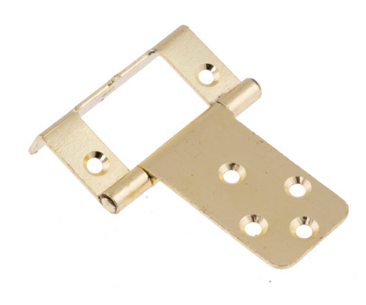 E/BRASS CRANKED HINGE  / PAIR - Woodworkers.ie - 