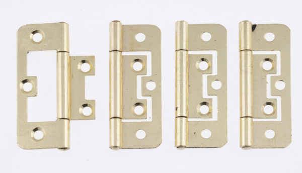 E/BRASS FLUSH HINGE 2 1/2" / PAIR - Woodworkers.ie - 