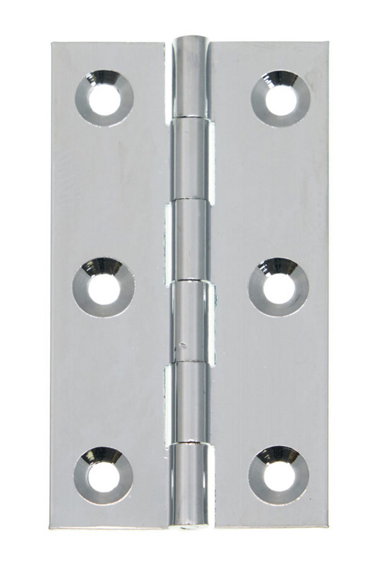 ECLIPSE POLISHED CHROME SOLID DRAWN HINGE 64mm - Woodworkers.ie - 