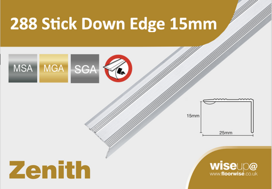 EDGE MATT SILVER 15MM STICK DOWN - Woodworkers.ie - 