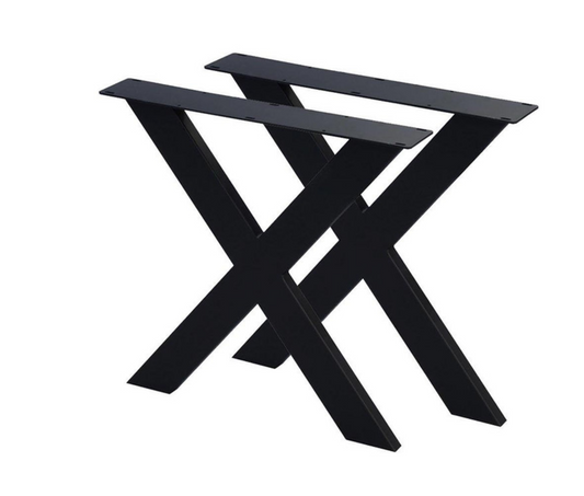 X SHAPED  TABLE LEG BLACK  700 HIGH   X  60MM X 40MM  2 PER BOX (EKA203)