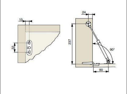 NV15 Drop down piston, L245, 80 N, silver