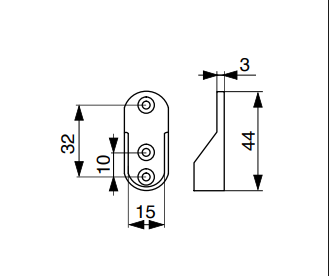 BLACK OVAL RAIL END