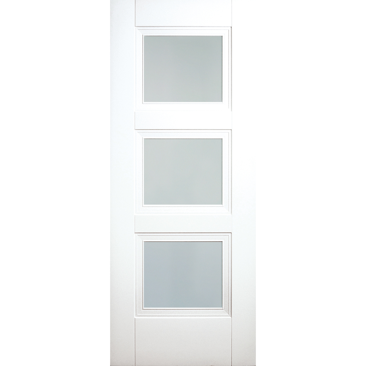 FRANKLIN WHITE PRIMED 3P FROSTED GLAZED DOOR - Woodworkers.ie - 