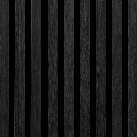 FT BASIC  ACOUSTIC PANEL BLACK OAK 2440 X 605 X 22mm - Woodworkers.ie - 