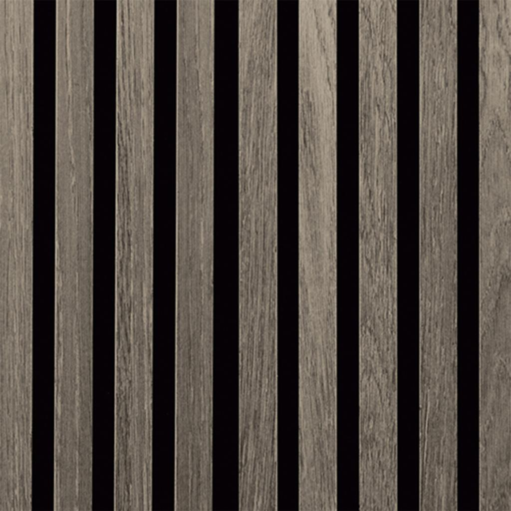 FT PREMIUM ACOUSTIC PANEL GREY OAK 2440 X 605 X 22mm - Woodworkers.ie - 