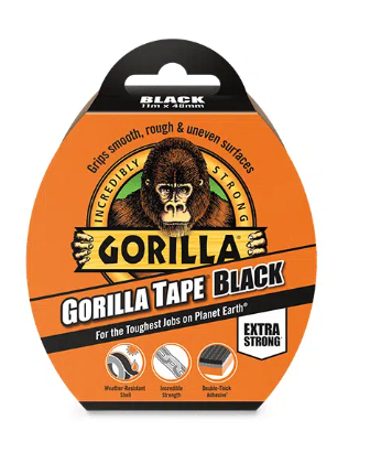 GORILLA TAPE BLACK 48mm X 32m - Woodworkers.ie - 
