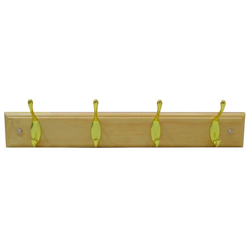 CENTURION BRASS HAT & COAT RAIL PINE