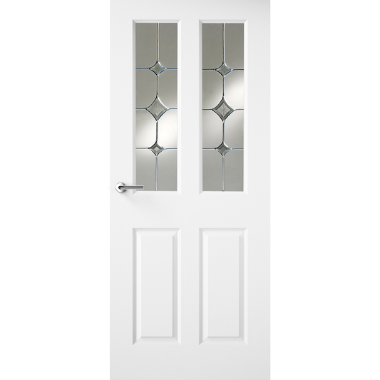 HUDSON WHITE PRIMED DOOR GATSBY GLASS - Woodworkers.ie - 