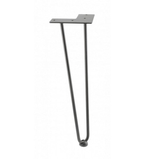 Hairpin Leg Black 406mm (2 Bar Type  Type 12mm)  Price  Each - Woodworkers.ie - 