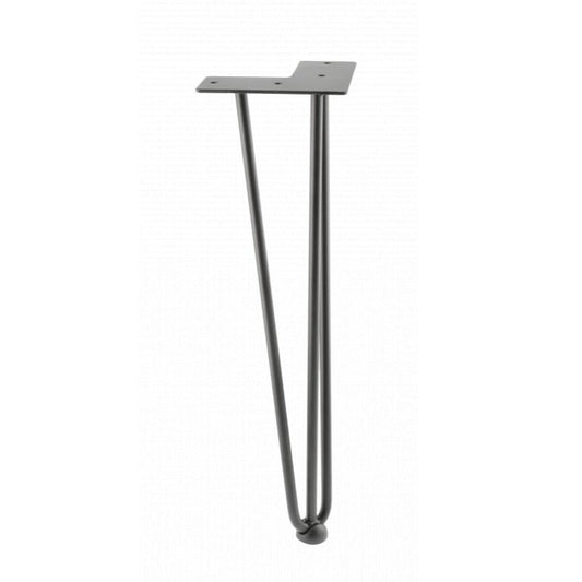 Hairpin Leg Black 406mm (3 Bar Type  Type 12mm)  Price  Each - Woodworkers.ie - 