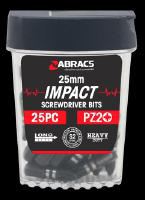 ABRACS PZ2 IMPACT SCREWDRIVER BIT 25mm 25PK