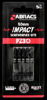 ABRACS PZ3 IMPACT SCREWDRIVER BIT 50mm 5PK