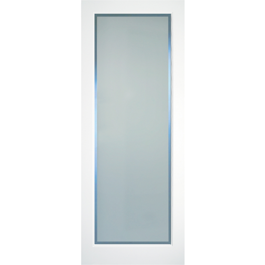 KENMORE WHITE PRIMED ETCH GLASS CLEAR BORDER - Woodworkers.ie - 