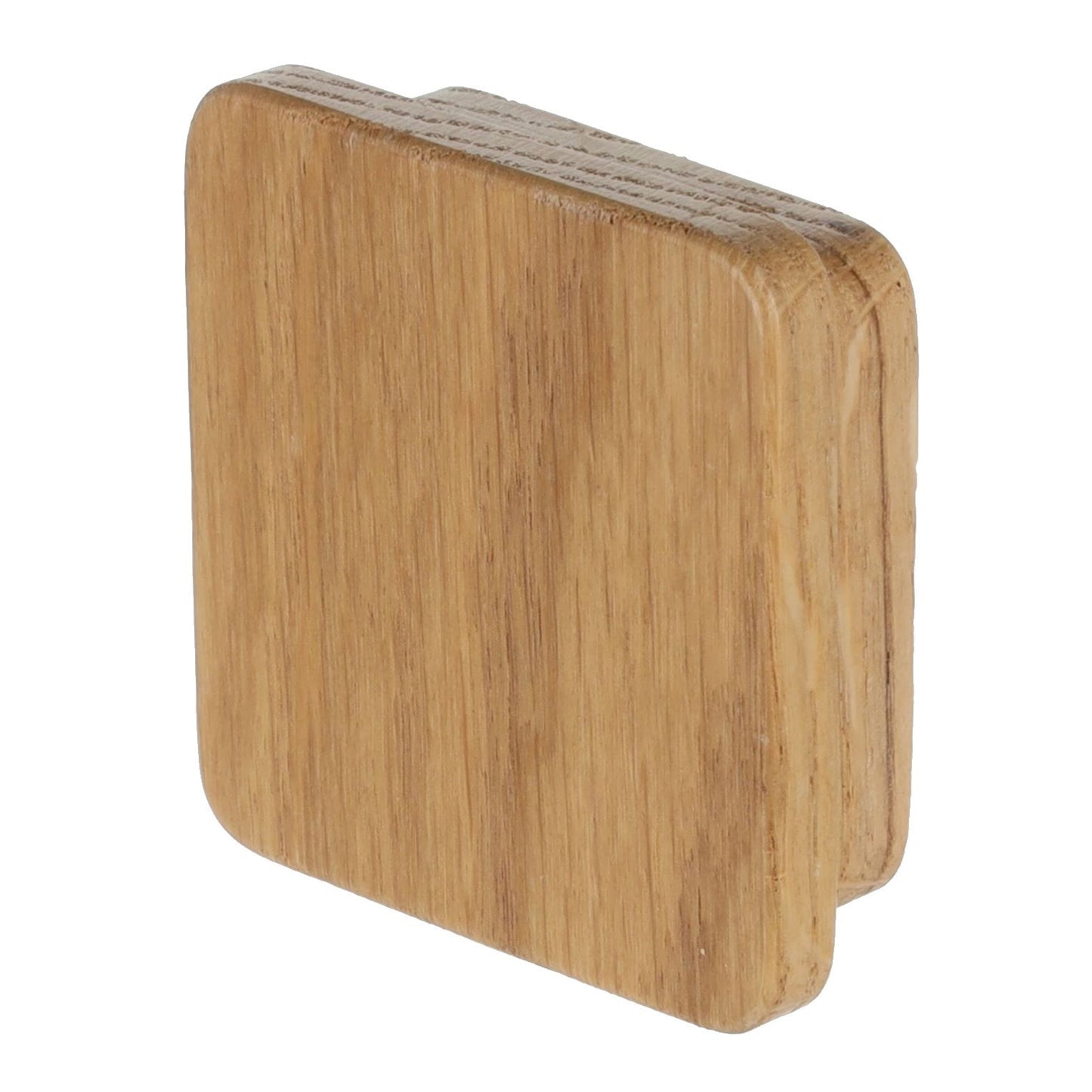 OAK SQ  KNOB LACQUERED 60MM
