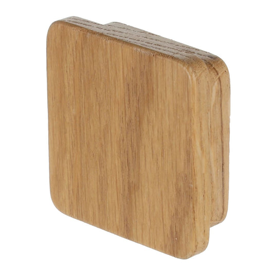 OAK SQ  KNOB LACQUERED 60MM