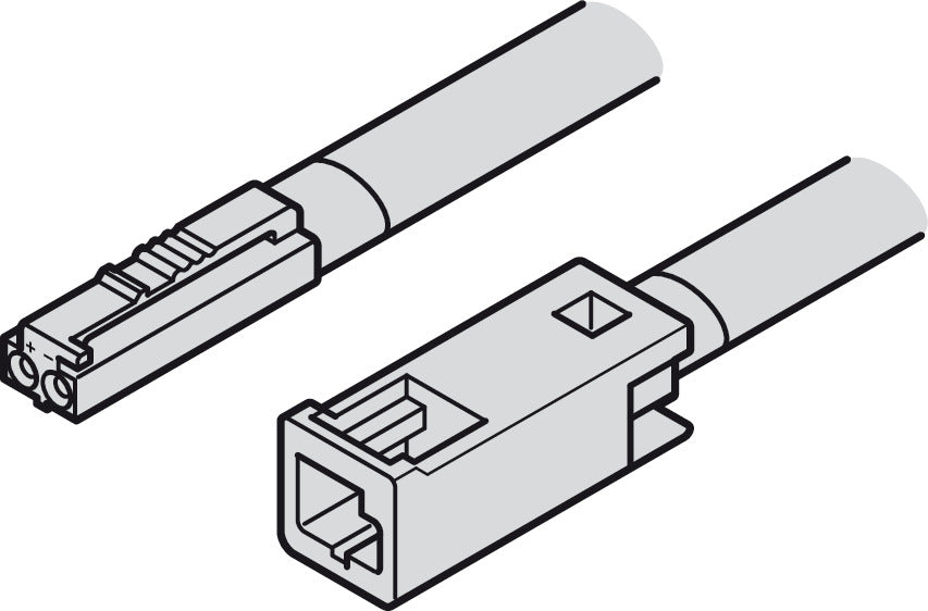 LED Extension Lead, for use with Loox 12 V Monochromatic Lights and Drivers
12 V, 5 A, 18 AWG, Length 2000 mm - Woodworkers.ie - 