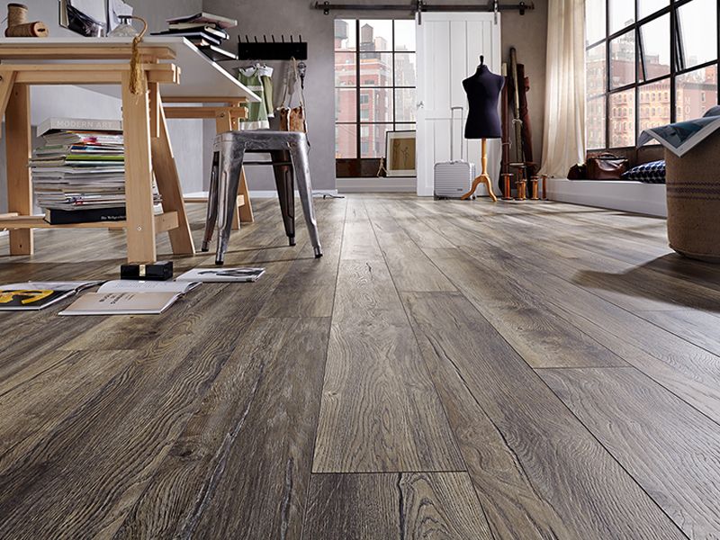 12mm x 188mm x 1375mm ROBUSTO PLANK HARBOUR OAK GREY LAMINATE FLOORING AC5