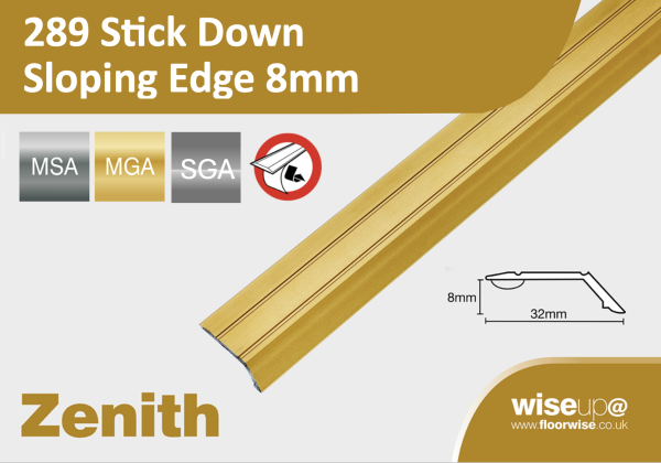 MATT SILVER STICK DOWN STRIP SLOPE 8MM - Woodworkers.ie - 