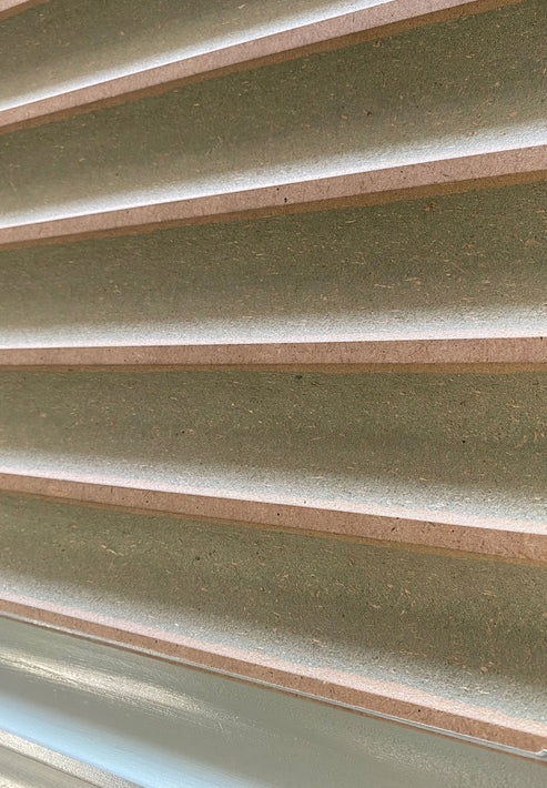 MDF MR 2440 X 1200 X 18mm 39mm WIDE SCOOP ALONG LENGTH & ACROSS OF SHEET ( 2 VARIANTS)