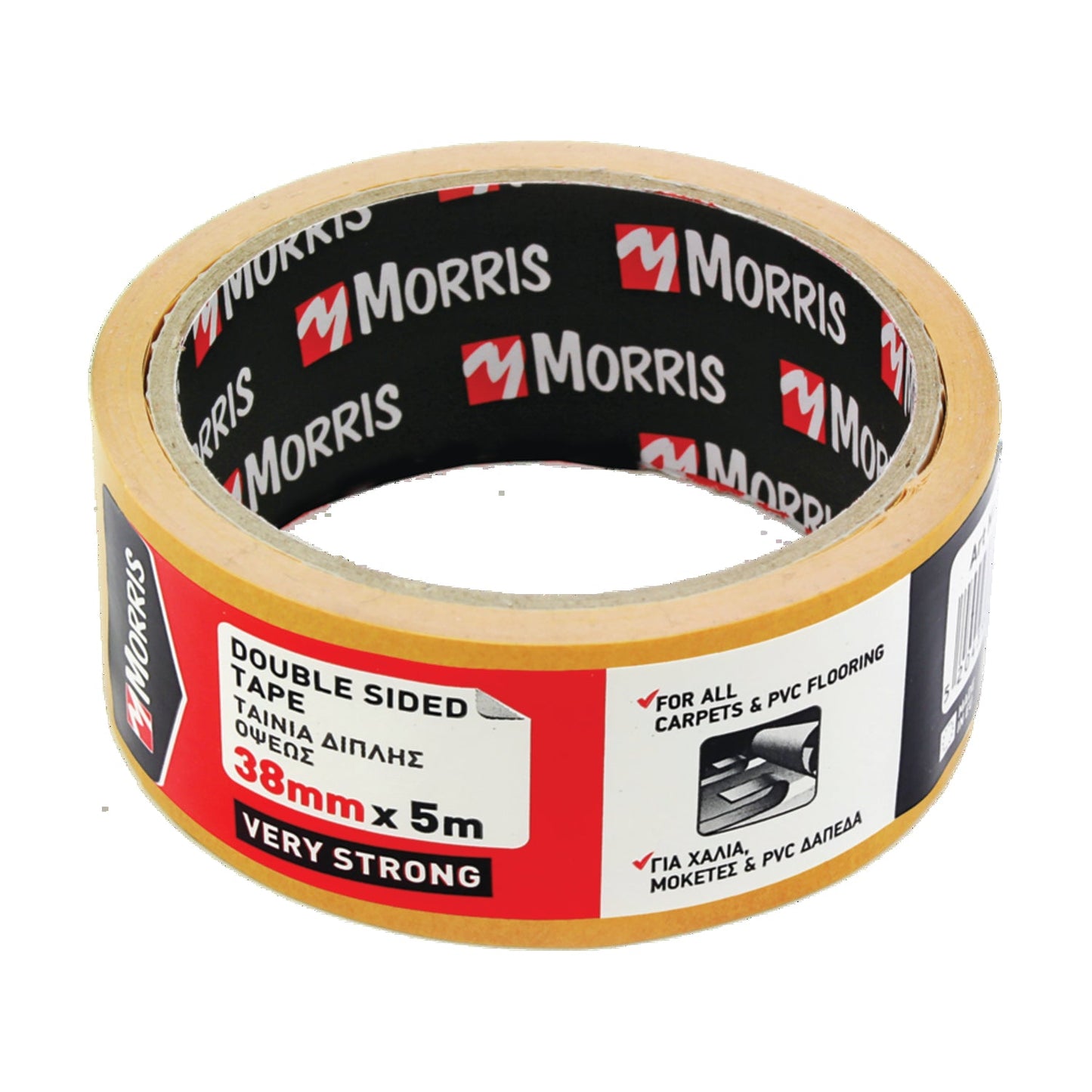 MORRIS DOUBLE SIDED TAPE 38mm X 10m - Woodworkers.ie - 