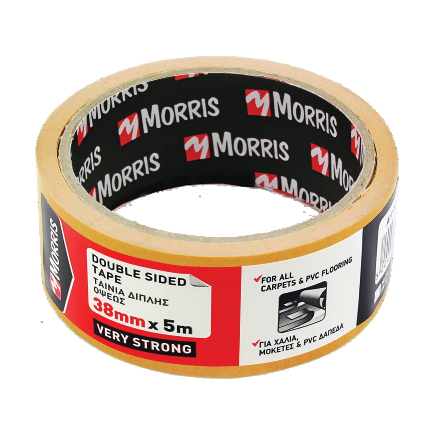 MORRIS DOUBLE SIDED TAPE 38mm X 10m - Woodworkers.ie - 